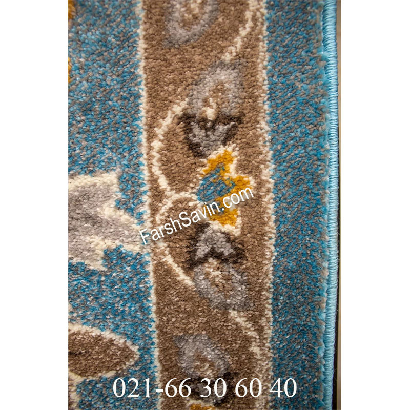 فرش ساوین 4041 آبی فرش زیبا